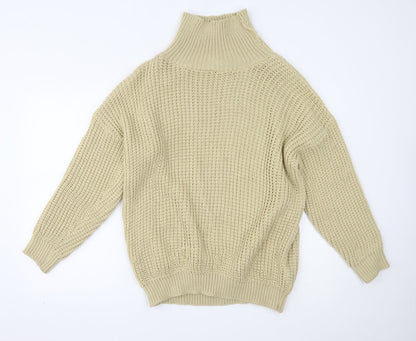PRETTYLITTLETHING Womens Beige   Pullover Jumper Size S