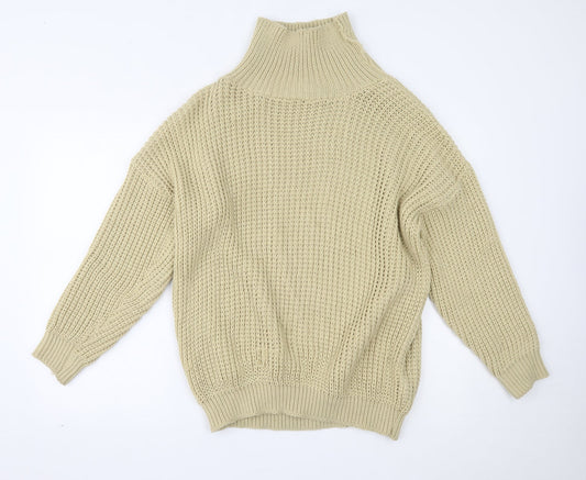 PRETTYLITTLETHING Womens Beige   Pullover Jumper Size S