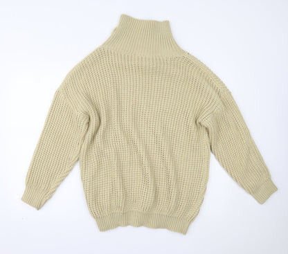 PRETTYLITTLETHING Womens Beige   Pullover Jumper Size S