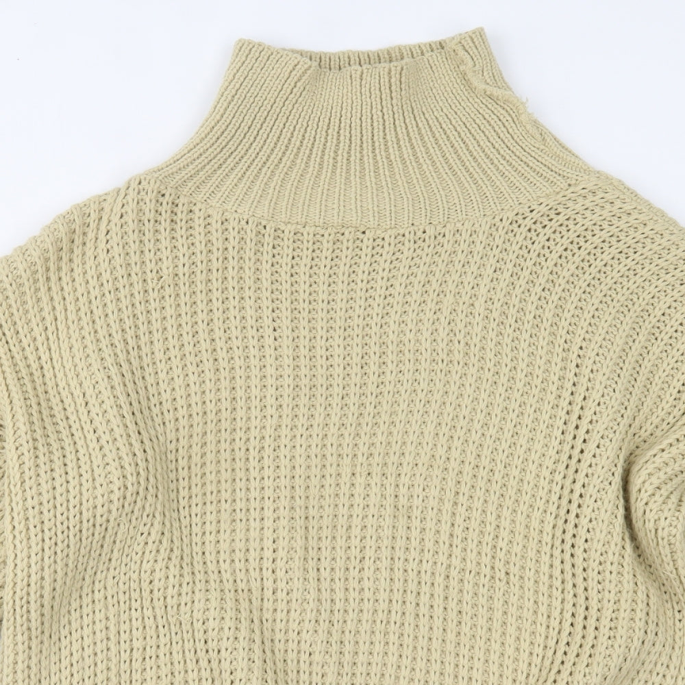 PRETTYLITTLETHING Womens Beige   Pullover Jumper Size S