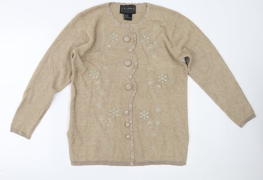 CASAMIA Womens Beige   Pullover Jumper One Size