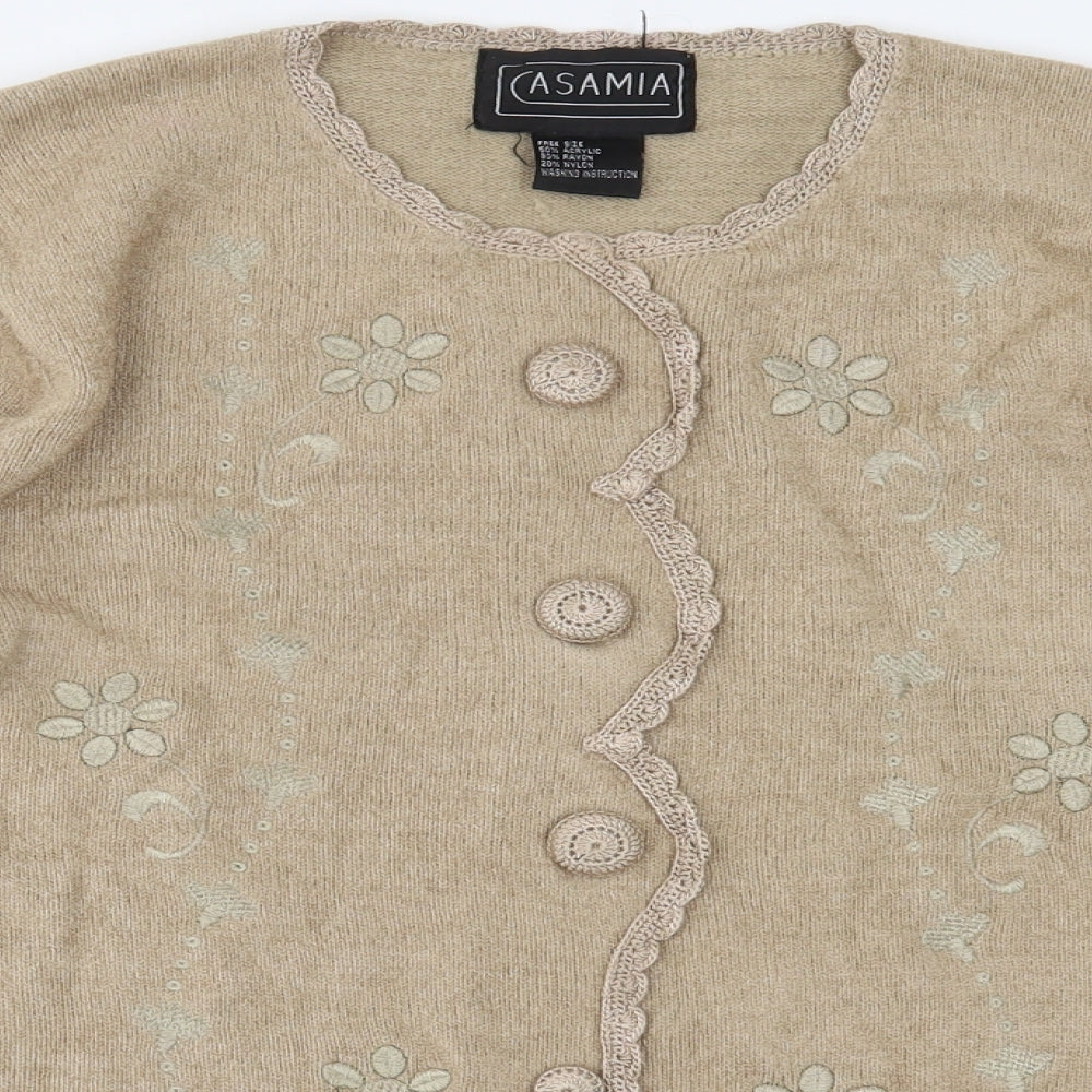 CASAMIA Womens Beige   Pullover Jumper One Size