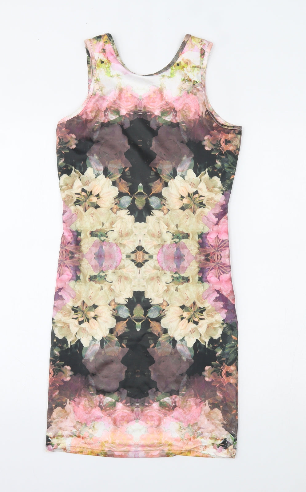Topshop Womens Multicoloured Floral  Bodycon  Size 8