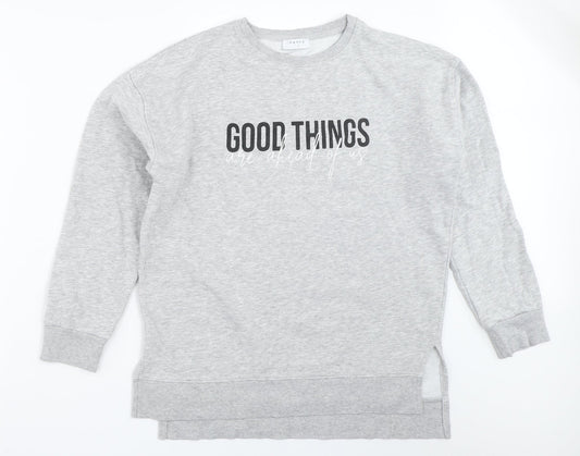 Papaya Womens Grey   Pullover Sweatshirt Size M