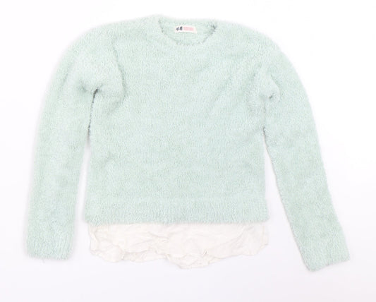 H&M Girls Green   Pullover Jumper Size 11-12 Years