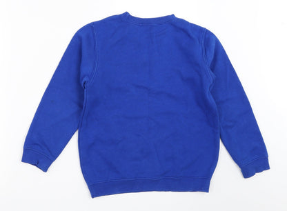 Preloved Matalan Boys Blue   Pullover Sweatshirt Size 8 Years  - school - Back