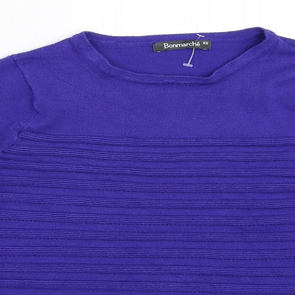 Bonmarché Womens Blue   Pullover Jumper Size XS