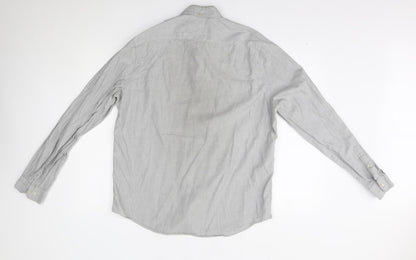 Preloved NEXT Mens Grey    Button-Up Size L - Back