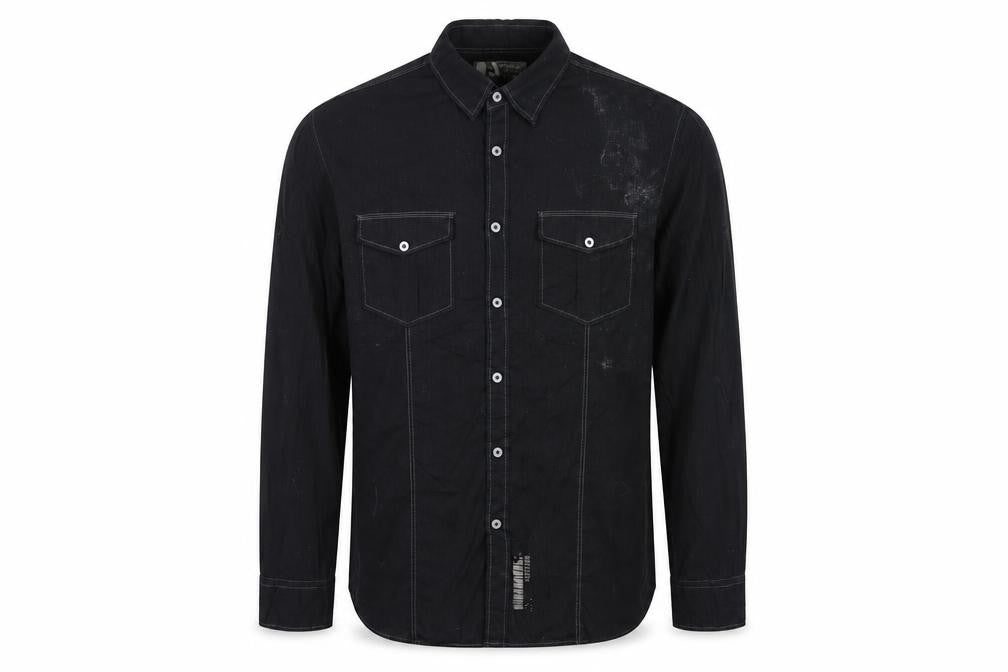 Burton Mens Black Striped   Button-Up Size XL