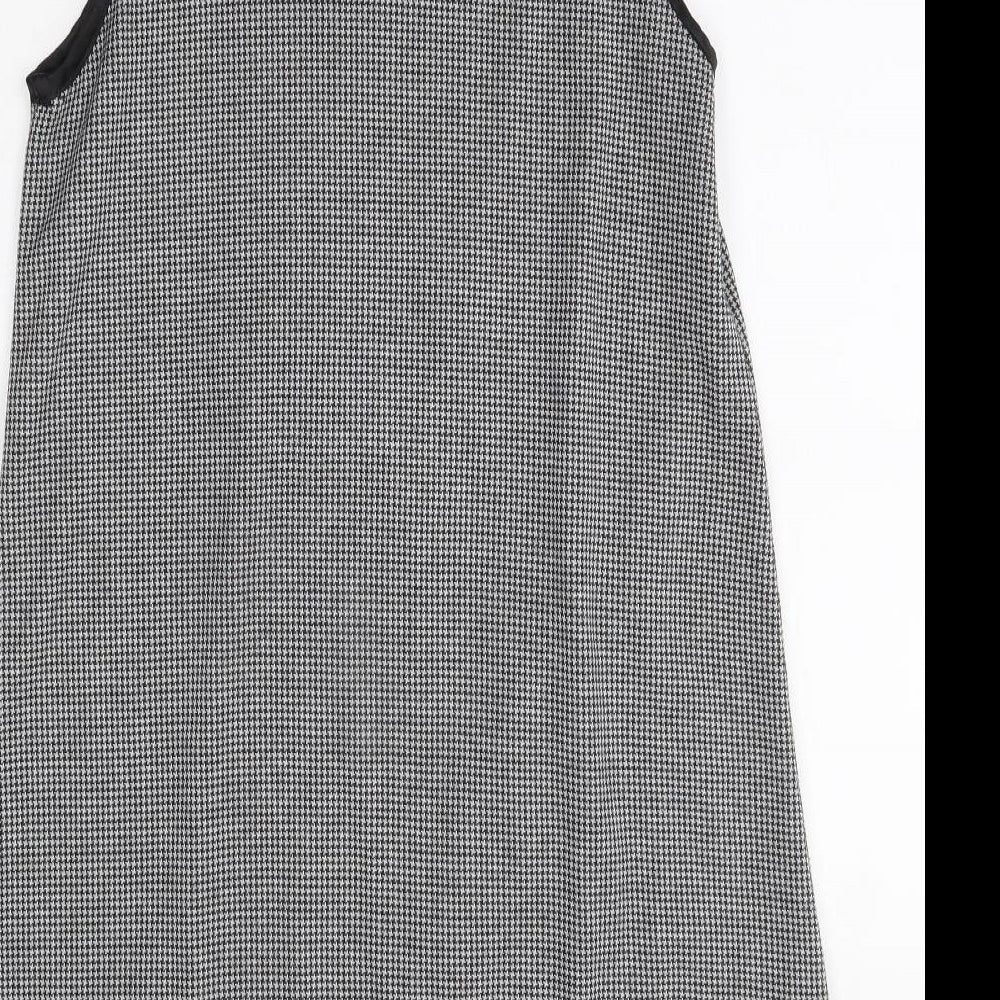 heel Womens Grey Check  A-Line  Size M