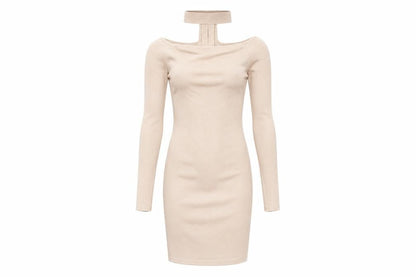 Tu Womens Beige   Bodycon  Size 12  - with collar