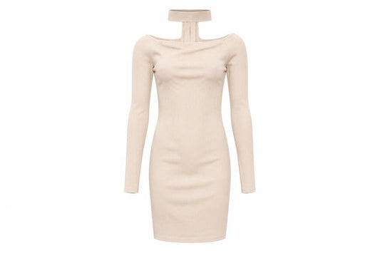 Tu Womens Beige   Bodycon  Size 12  - with collar