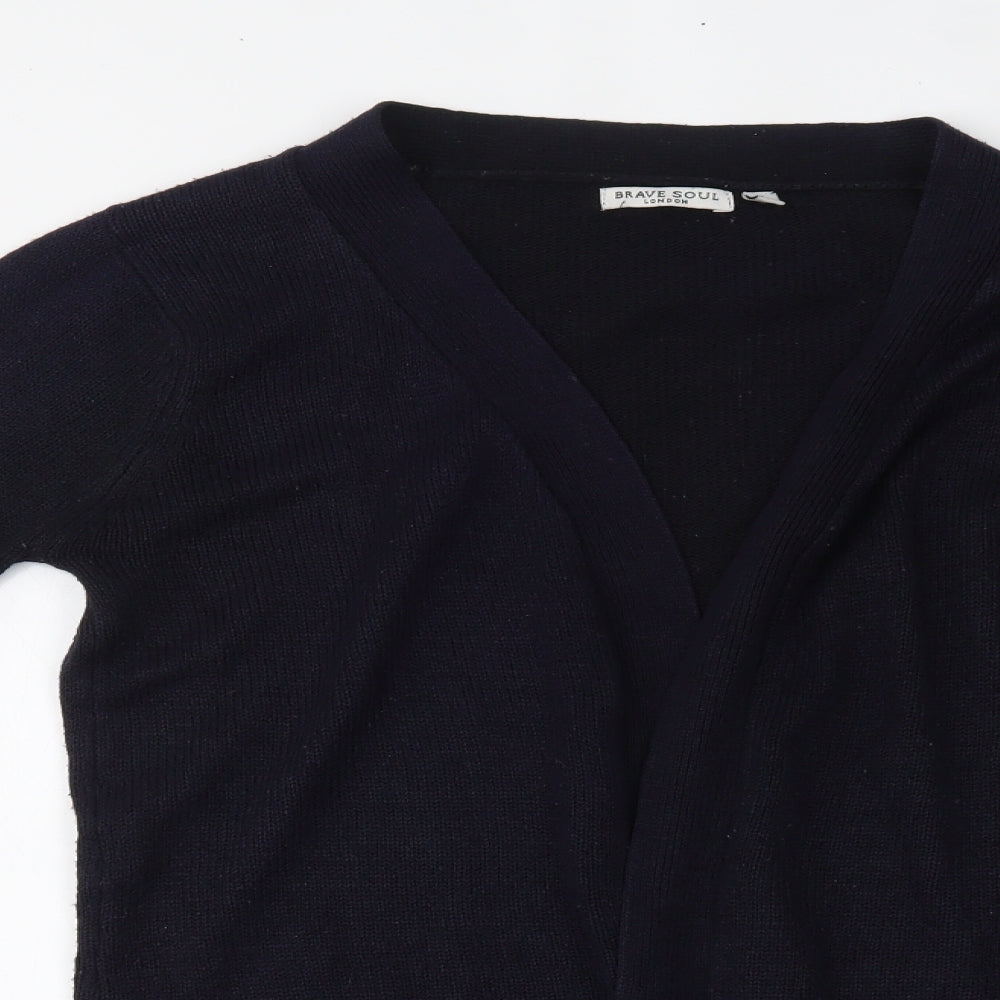 Brave Soul Womens Blue   Cardigan Jumper Size 12