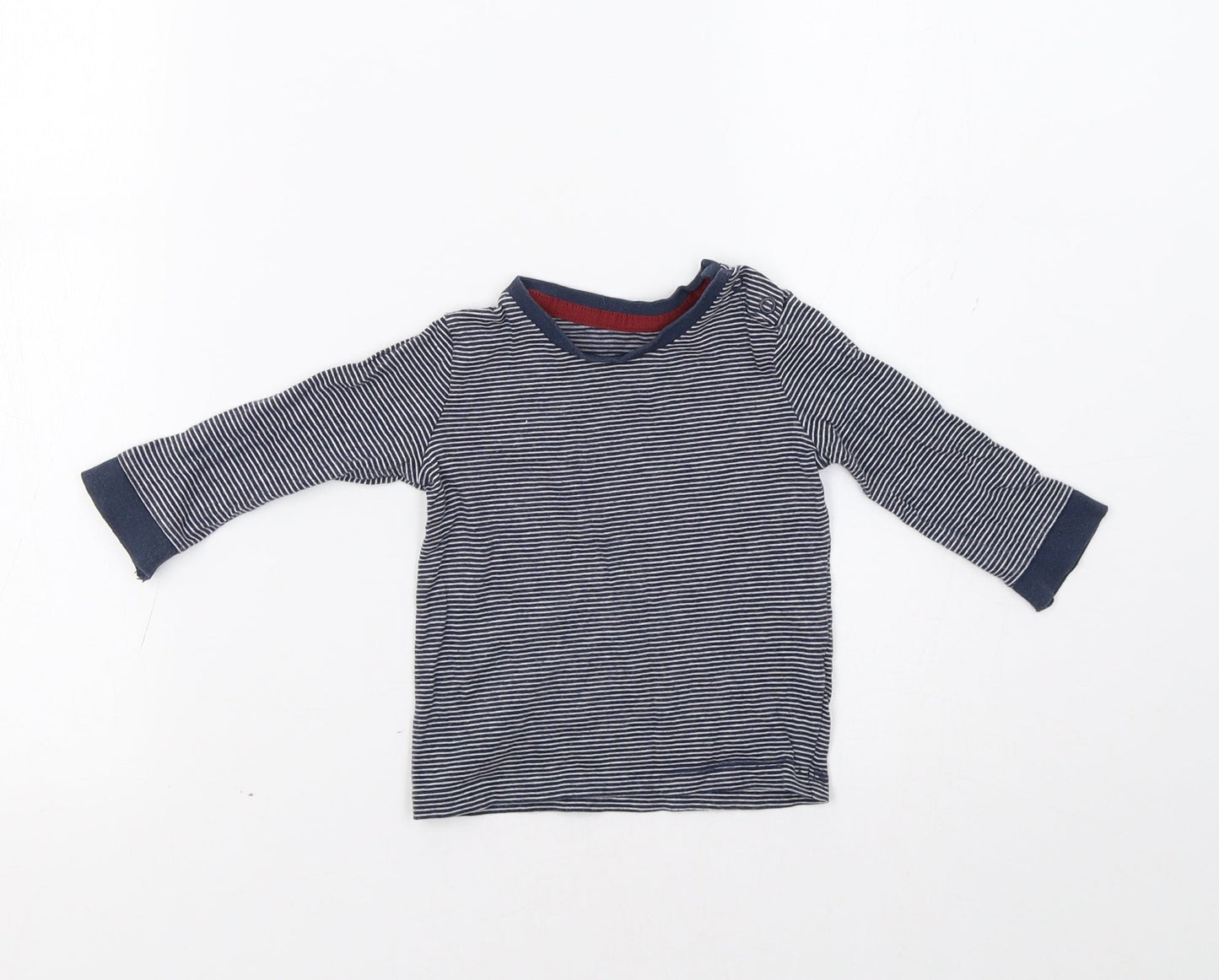 George Baby Blue Striped  Basic Polo Size 6-9 Months