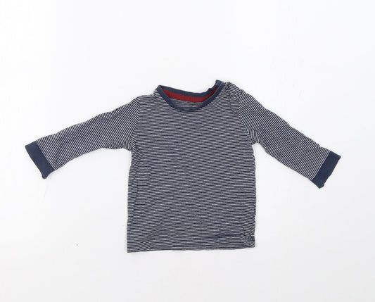 George Baby Blue Striped  Basic Polo Size 6-9 Months