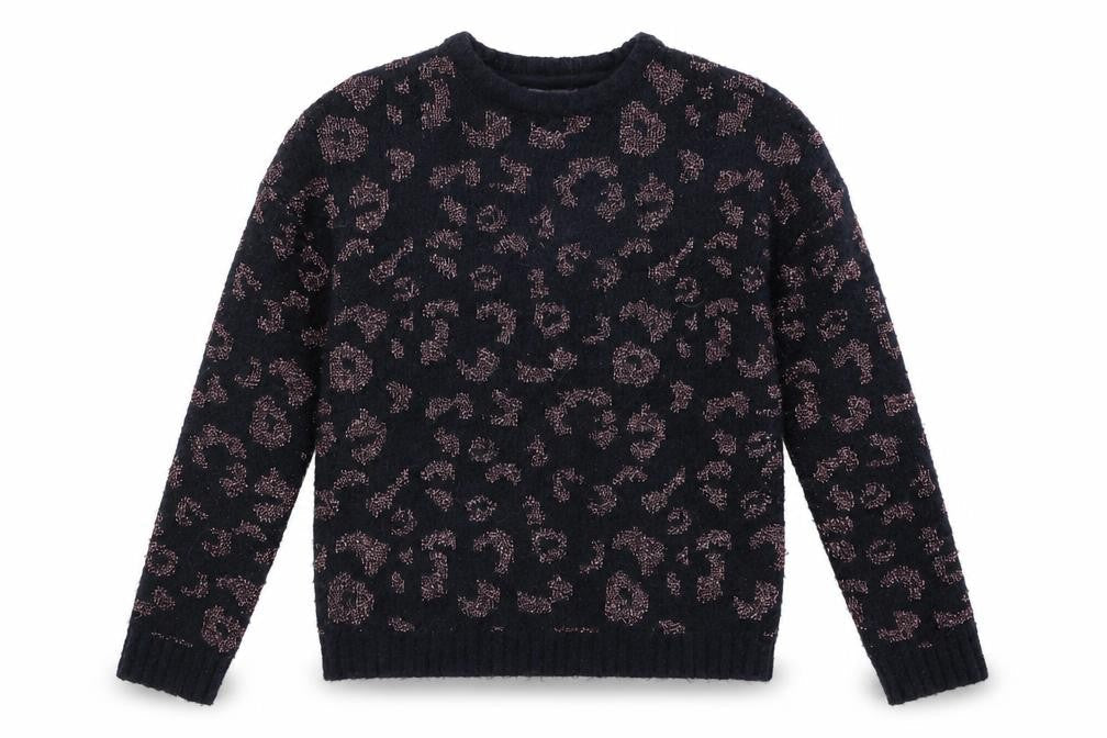 Primark Girls Blue Animal Print  Pullover Jumper Size 11-12 Years