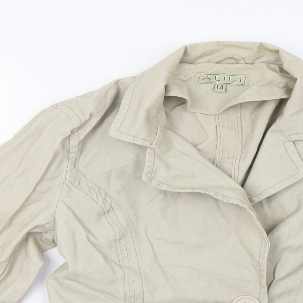 Alibi Womens Beige   Jacket Blazer Size 14