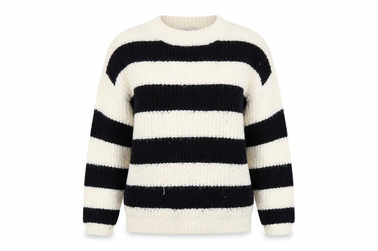 Tu Womens White Striped  Pullover Jumper Size 12