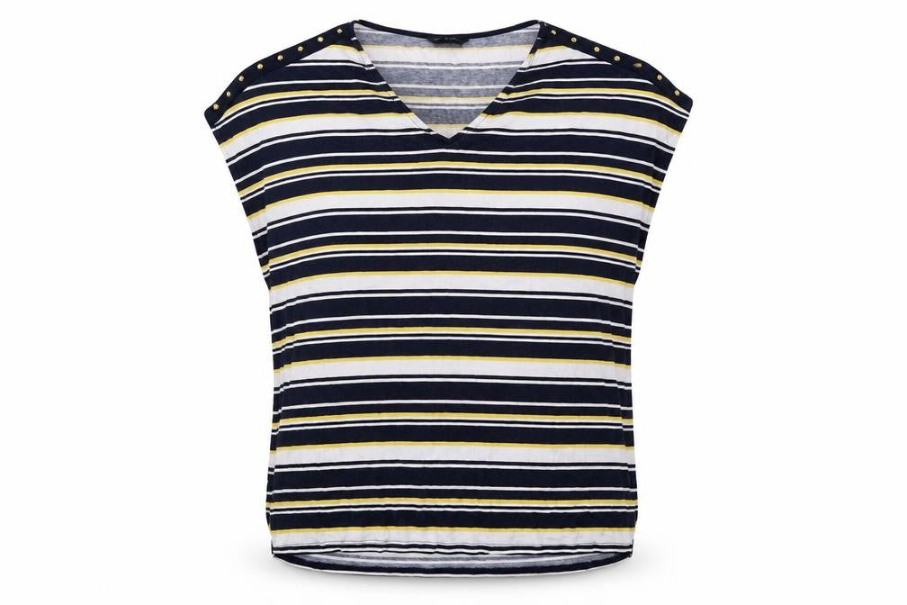 F&F Womens Multicoloured Striped  Basic Blouse Size 14