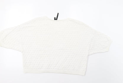 Topshop Womens White   Pullover Jumper Size 10