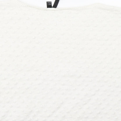 Topshop Womens White   Pullover Jumper Size 10