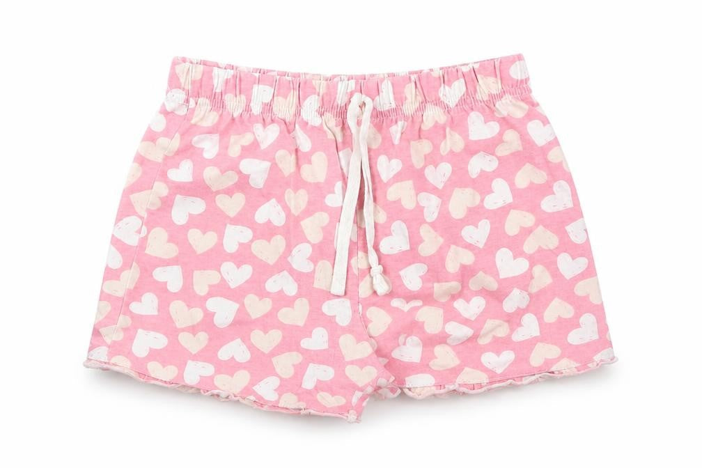 QTEE Girls Pink    Sleep Shorts Size 6-7 Years