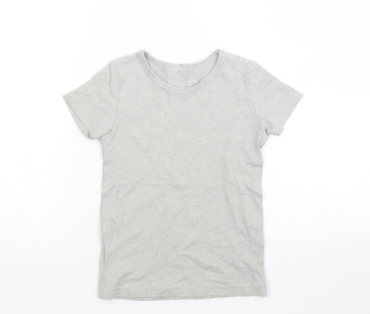 Primark Girls Grey   Basic T-Shirt Size 6-7 Years