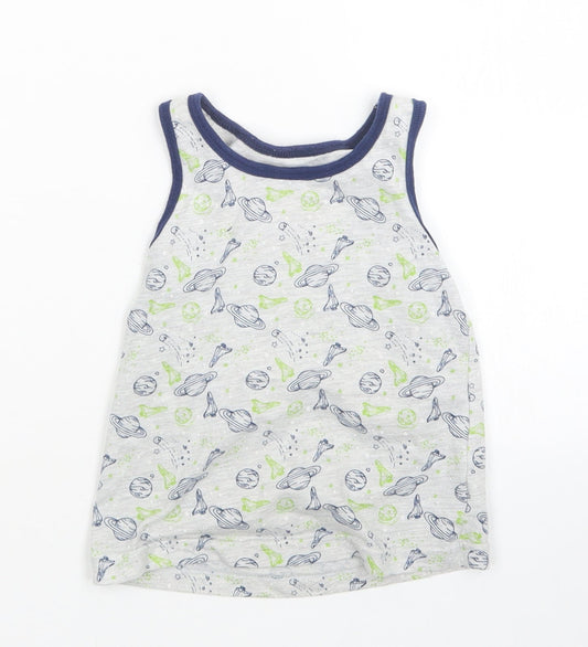 Primark Boys Multicoloured   Basic Tank Size 5-6 Years  - Space