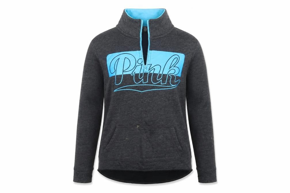 PINK Womens Grey   Pullover Sweatshirt Size XS