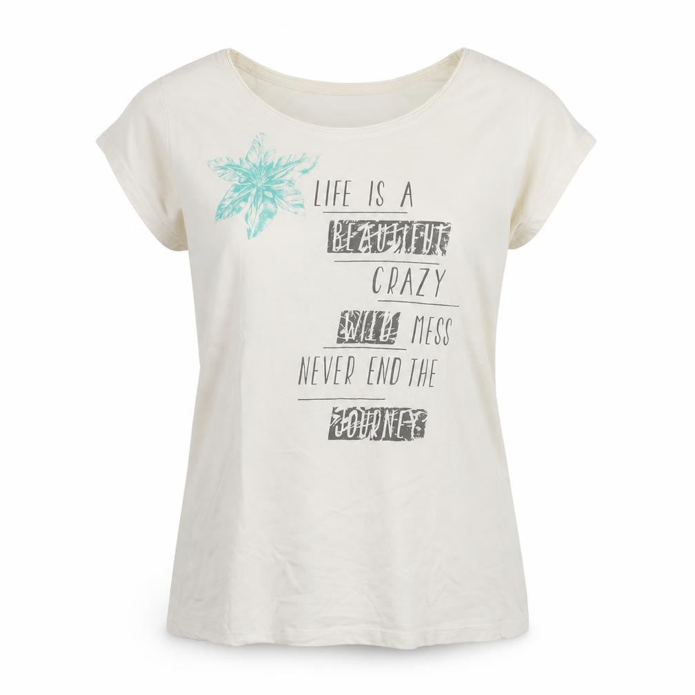 Niren Womens White   Basic T-Shirt Size 14