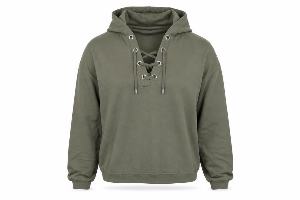 H&M Womens Green   Pullover Hoodie Size M