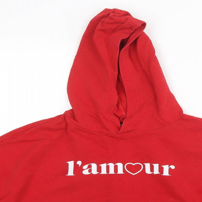 Preloved H7m Womens Red   Pullover Hoodie Size XS  - Cropped - Detail