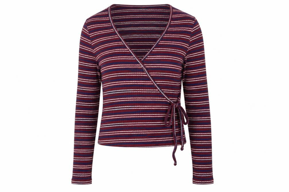 In The Moment  Womens Multicoloured Striped  Pullover Jumper Size M