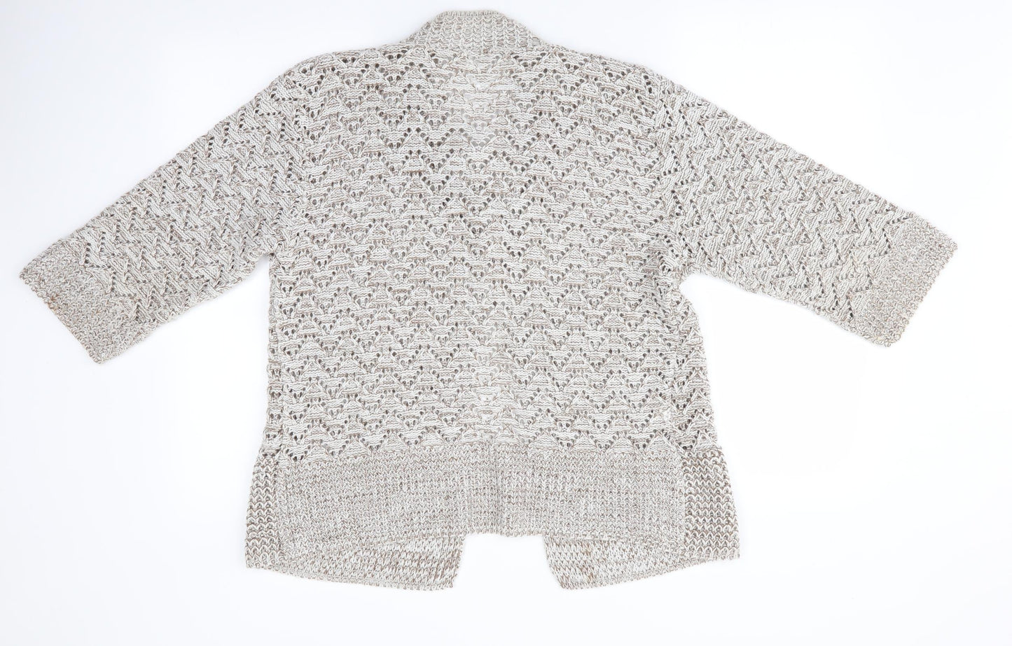 Preworn Womens Brown   Cardigan Jumper Size S  - open knit