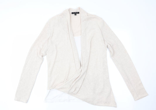 Green Envelope Womens Beige   Pullover Jumper Size L  - Faux T-shirt Front