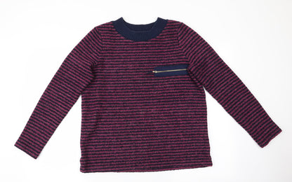 Next Womens Blue Striped  Pullover Jumper Size 12