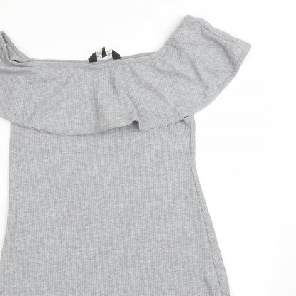 Preloved New Look Womens Grey   A-Line  Size 10 - Detail