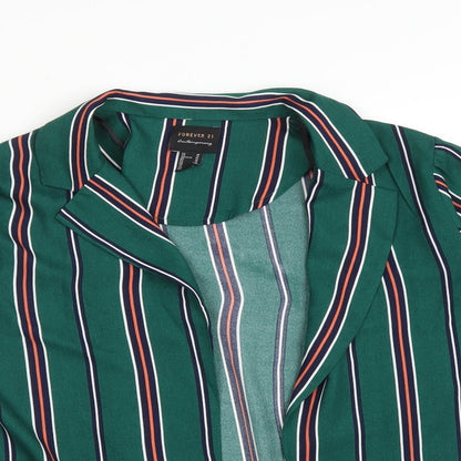 Preloved FOREVER 21 Womens Multicoloured Striped  Jacket Blazer Size M - Detail