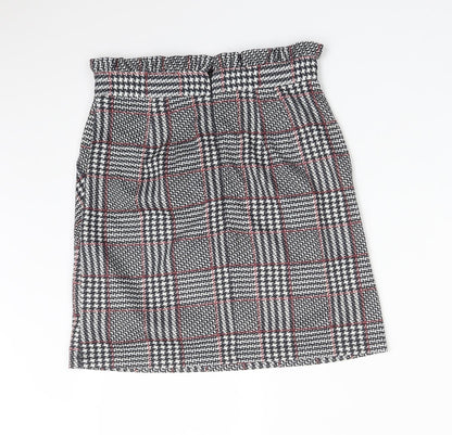 Preloved New Look Womens Multicoloured Check  Straight & Pencil Skirt Size 8 - Back