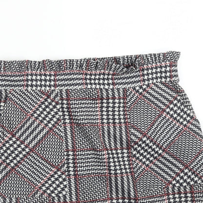 Preloved New Look Womens Multicoloured Check  Straight & Pencil Skirt Size 8 - Detail