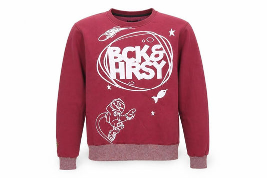 BCK&HRSY Mens Red   Pullover Sweatshirt Size M  - SPACE