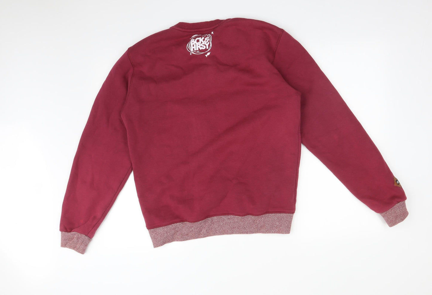 BCK&HRSY Mens Red   Pullover Sweatshirt Size M  - SPACE