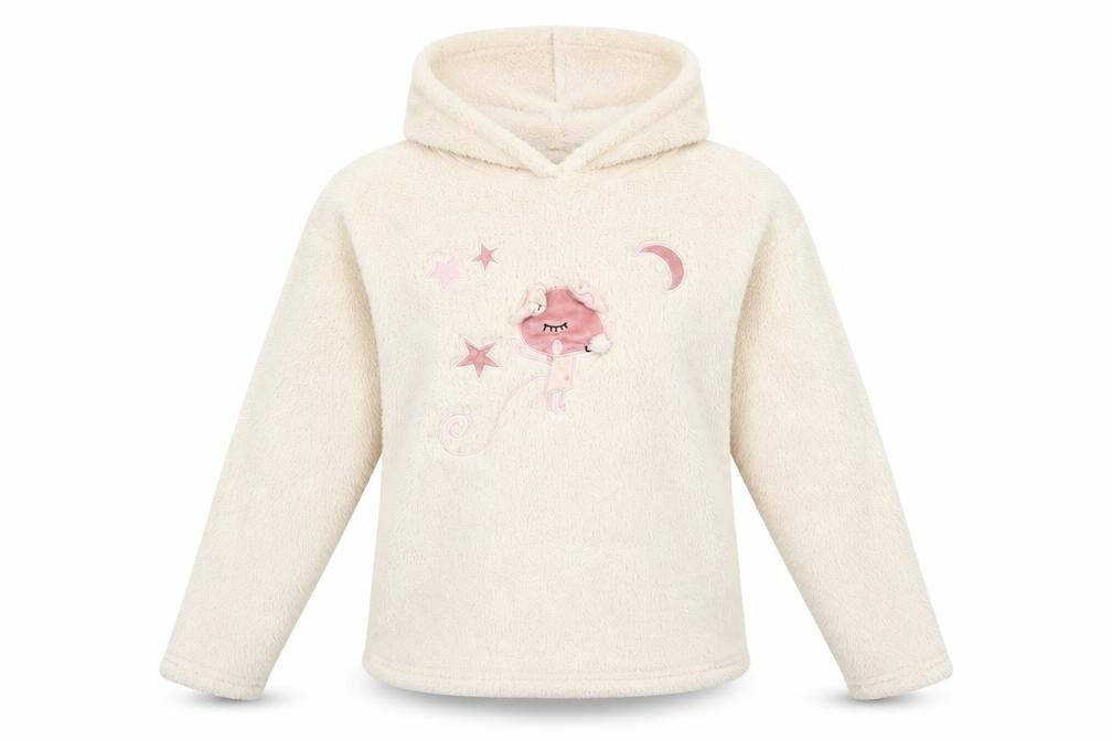 Nutmeg Womens Beige   Pullover Hoodie Size 10  - MOUSE