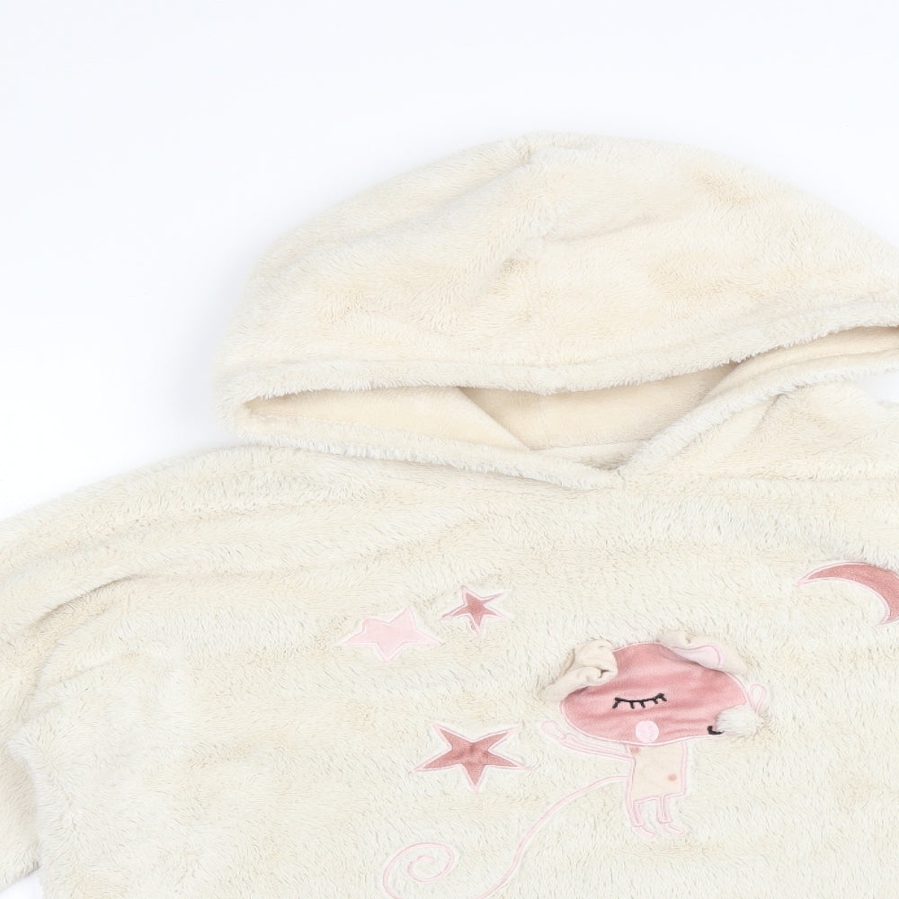 Nutmeg Womens Beige   Pullover Hoodie Size 10  - MOUSE