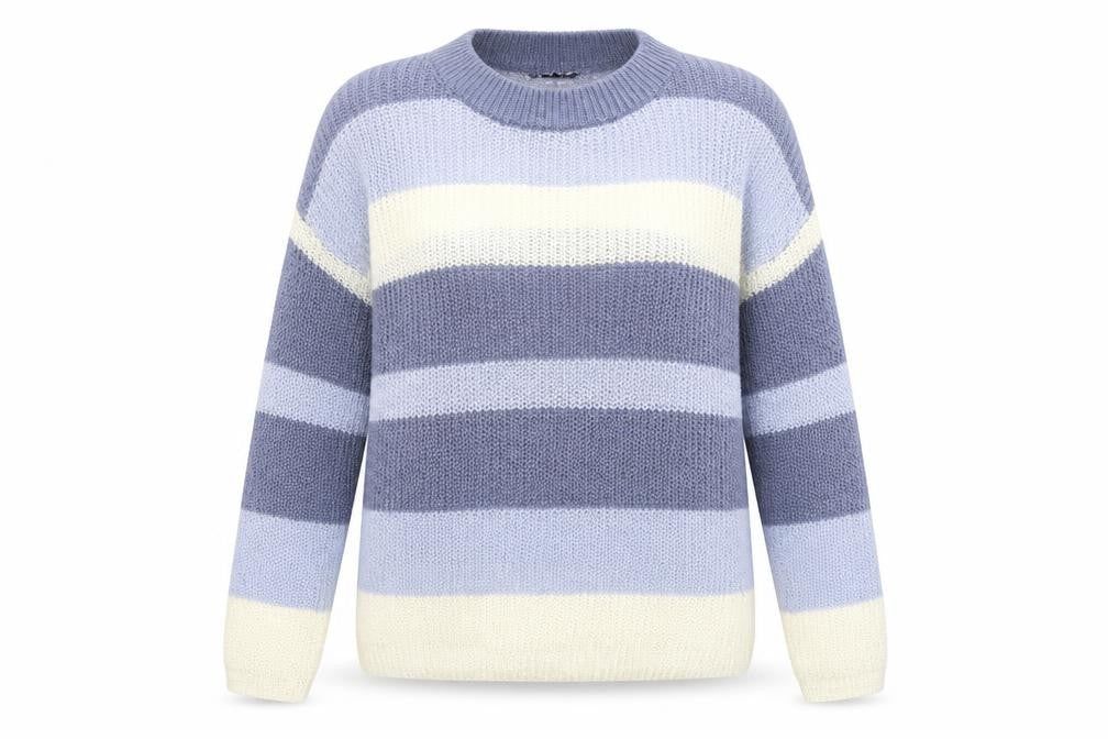 SheIn Womens Multicoloured Striped  Pullover Sweatshirt Size S