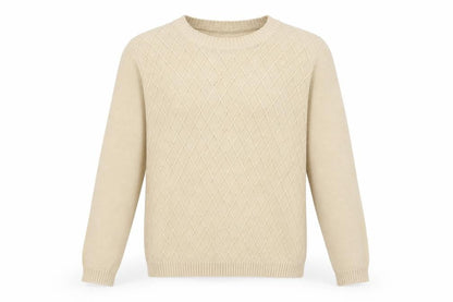 Bonmarché Womens Beige Argyle/Diamond  Pullover Sweatshirt Size M