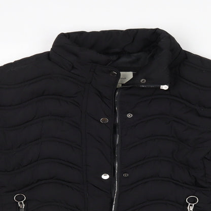 Lamorena Womens Black   Overcoat Coat Size S