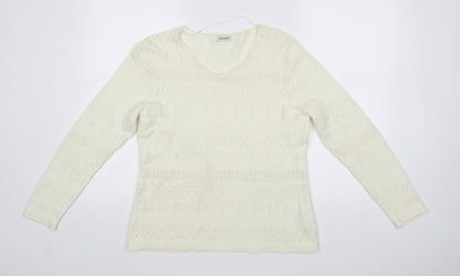 Damart Womens Ivory   Pullover Jumper Size 14