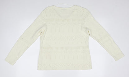 Damart Womens Ivory   Pullover Jumper Size 14