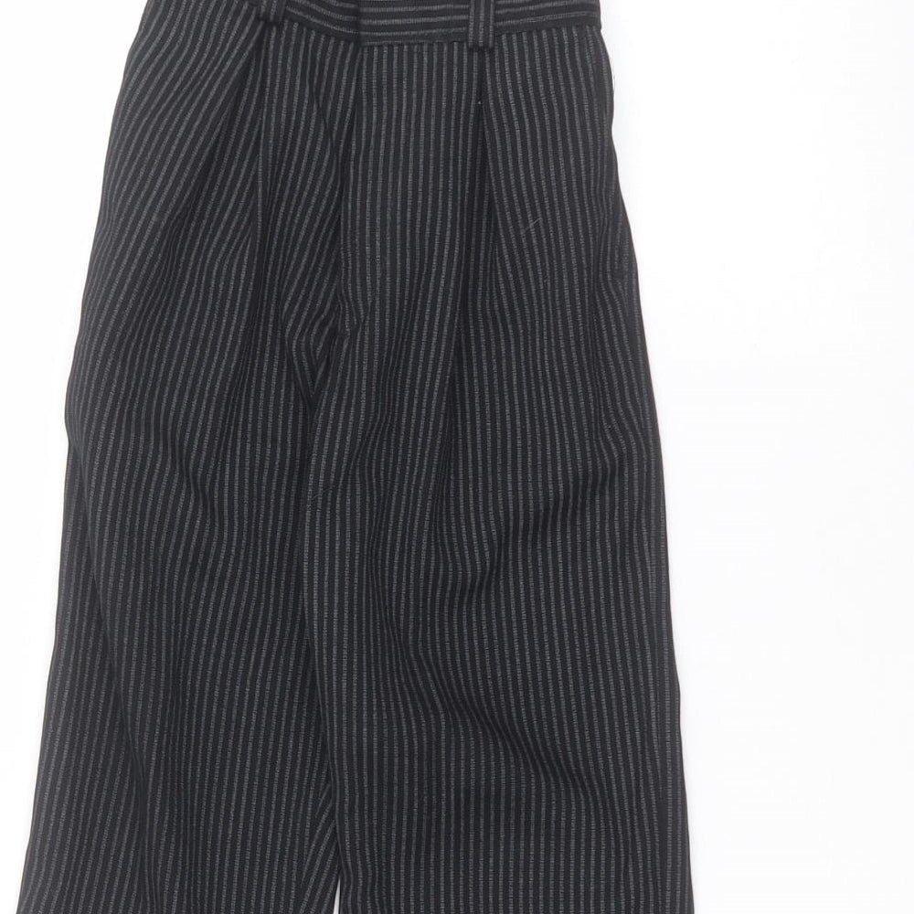 Preworn Girls Black Striped  Dress Pants Trousers Size 2 Years